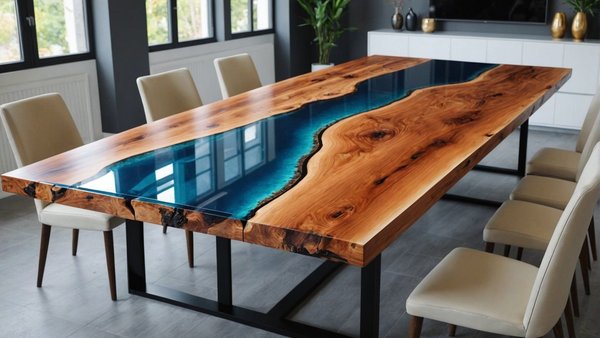 Table bois époxy à vendre : 15 modèles uniques et durables